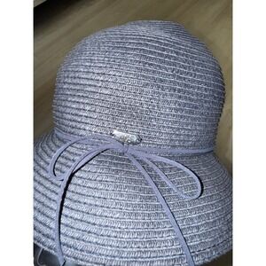 Nivo Womens Straw Cloche Sun Hat Charcoal Grey Bow Golf Travel One Size